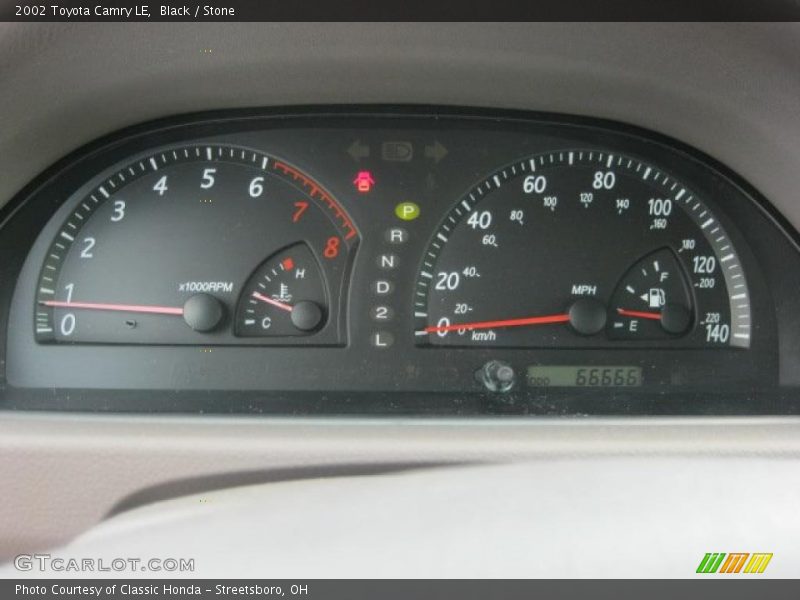 Black / Stone 2002 Toyota Camry LE
