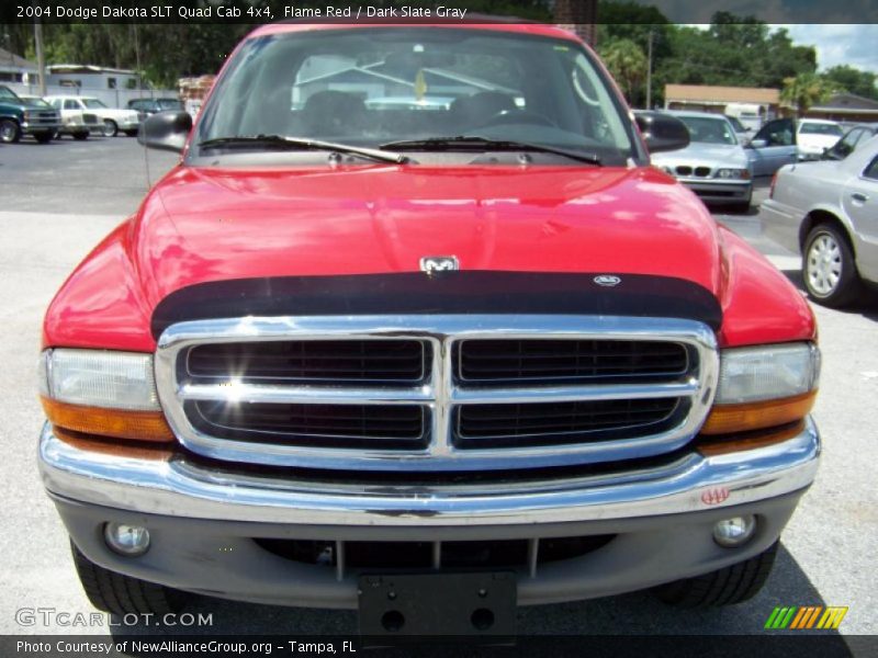 Flame Red / Dark Slate Gray 2004 Dodge Dakota SLT Quad Cab 4x4