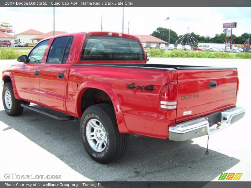 Flame Red / Dark Slate Gray 2004 Dodge Dakota SLT Quad Cab 4x4