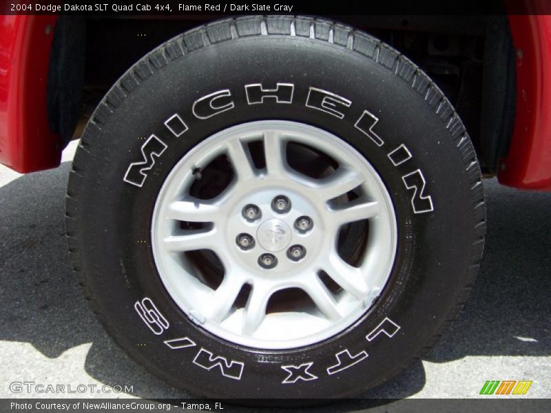 Flame Red / Dark Slate Gray 2004 Dodge Dakota SLT Quad Cab 4x4