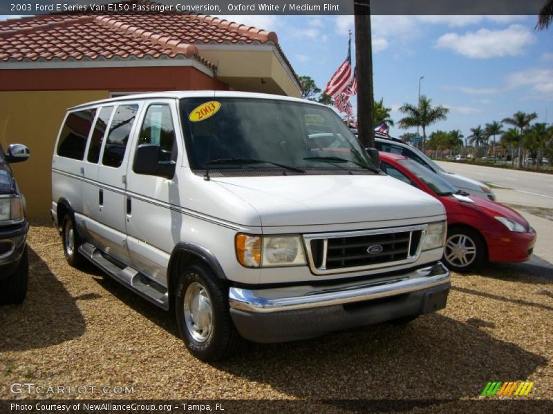 Oxford White / Medium Flint 2003 Ford E Series Van E150 Passenger Conversion