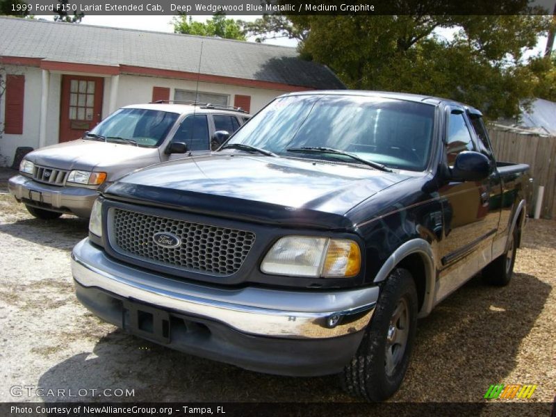 Deep Wedgewood Blue Metallic / Medium Graphite 1999 Ford F150 Lariat Extended Cab