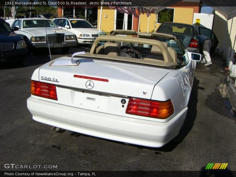 Arctic White / Parchment 1991 Mercedes-Benz SL Class 500 SL Roadster