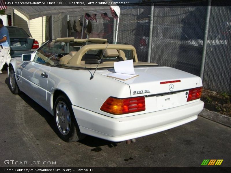 Arctic White / Parchment 1991 Mercedes-Benz SL Class 500 SL Roadster