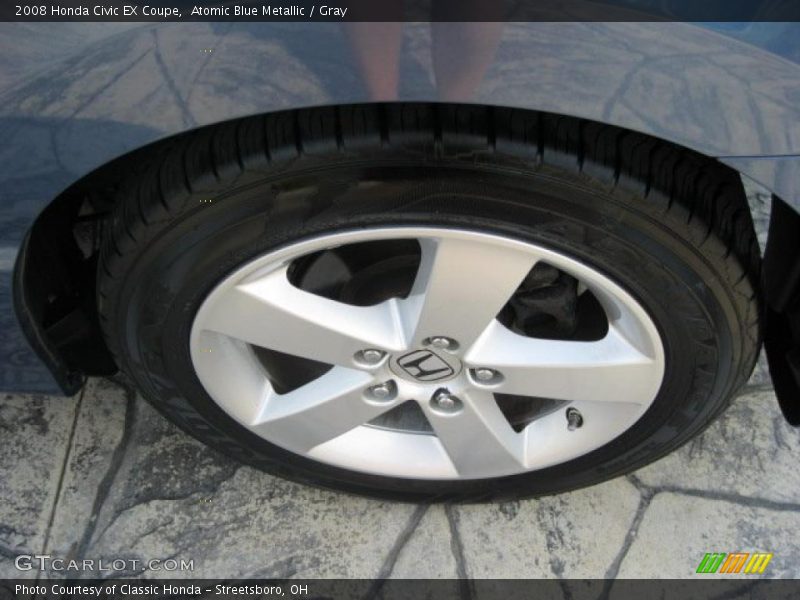 Atomic Blue Metallic / Gray 2008 Honda Civic EX Coupe