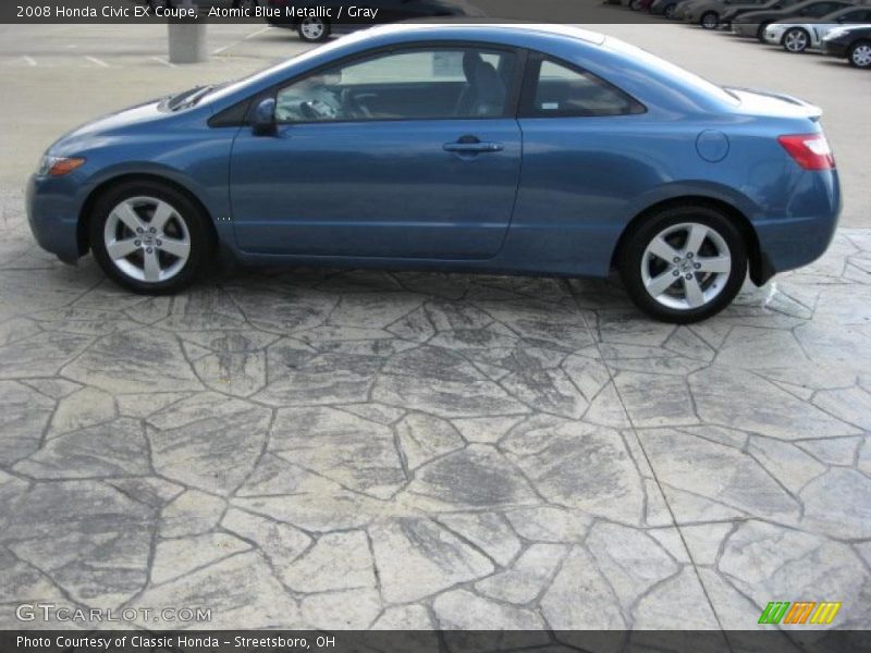 Atomic Blue Metallic / Gray 2008 Honda Civic EX Coupe