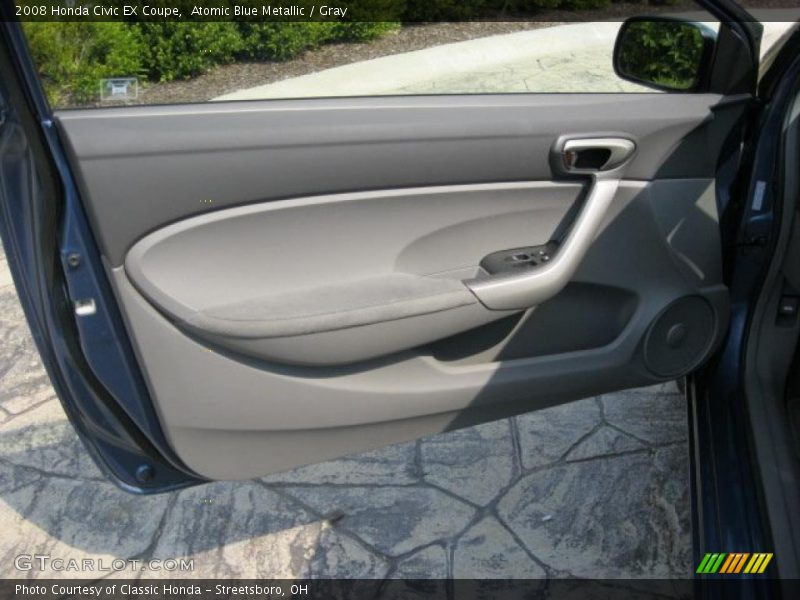 Atomic Blue Metallic / Gray 2008 Honda Civic EX Coupe