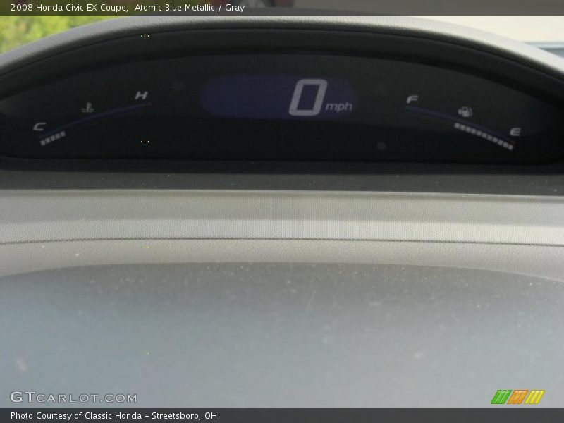 Atomic Blue Metallic / Gray 2008 Honda Civic EX Coupe
