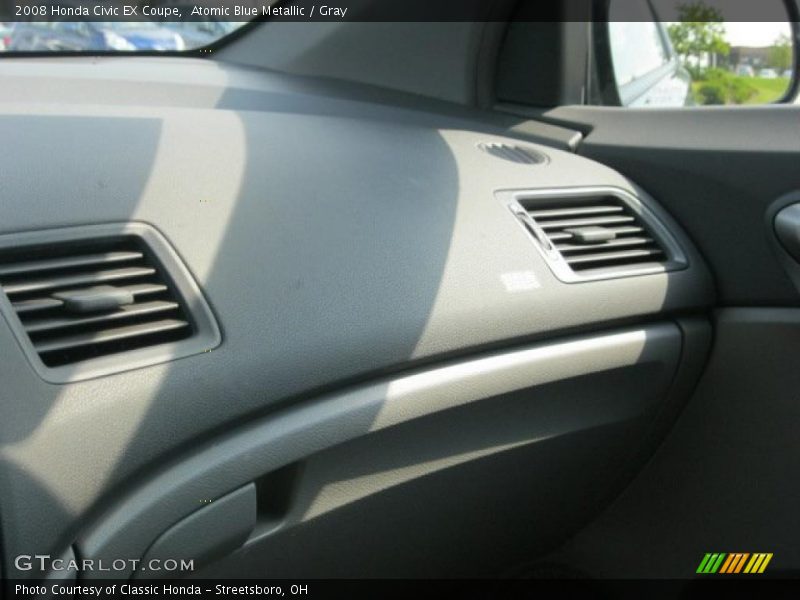 Atomic Blue Metallic / Gray 2008 Honda Civic EX Coupe