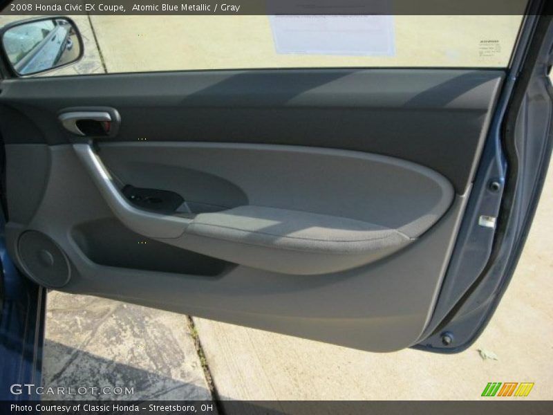 Atomic Blue Metallic / Gray 2008 Honda Civic EX Coupe