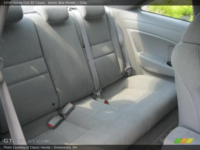 Atomic Blue Metallic / Gray 2008 Honda Civic EX Coupe