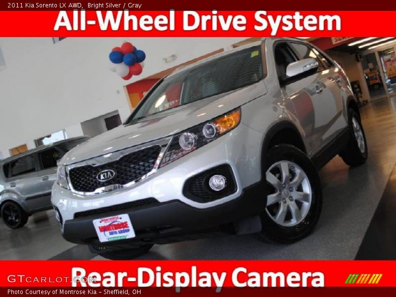 Bright Silver / Gray 2011 Kia Sorento LX AWD