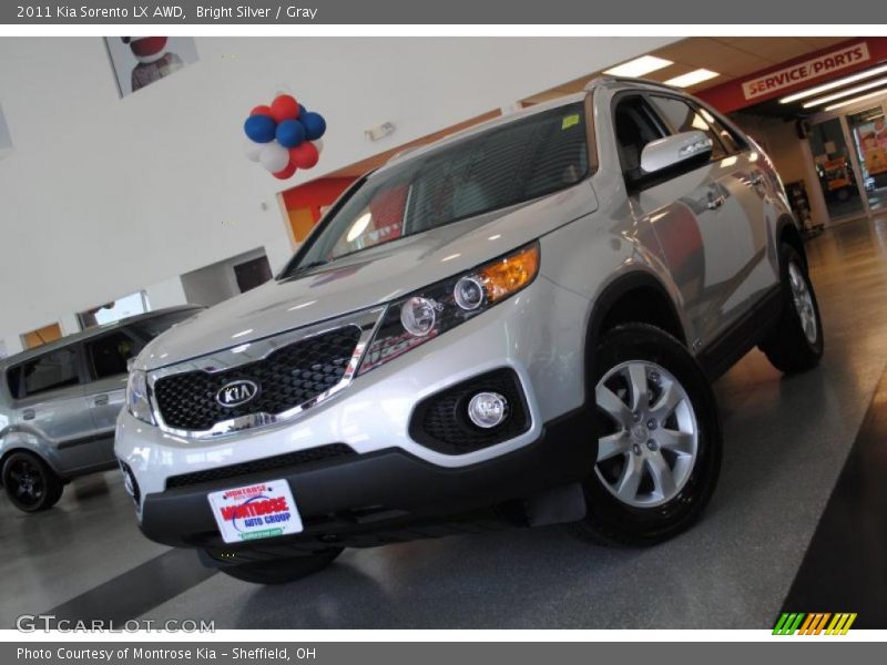 Bright Silver / Gray 2011 Kia Sorento LX AWD