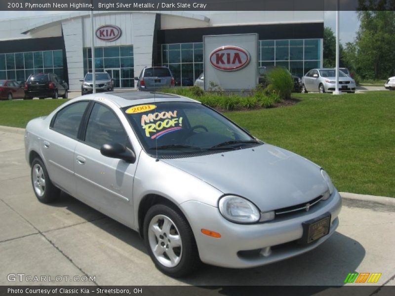 Bright Silver Metallic / Dark Slate Gray 2001 Plymouth Neon Highline