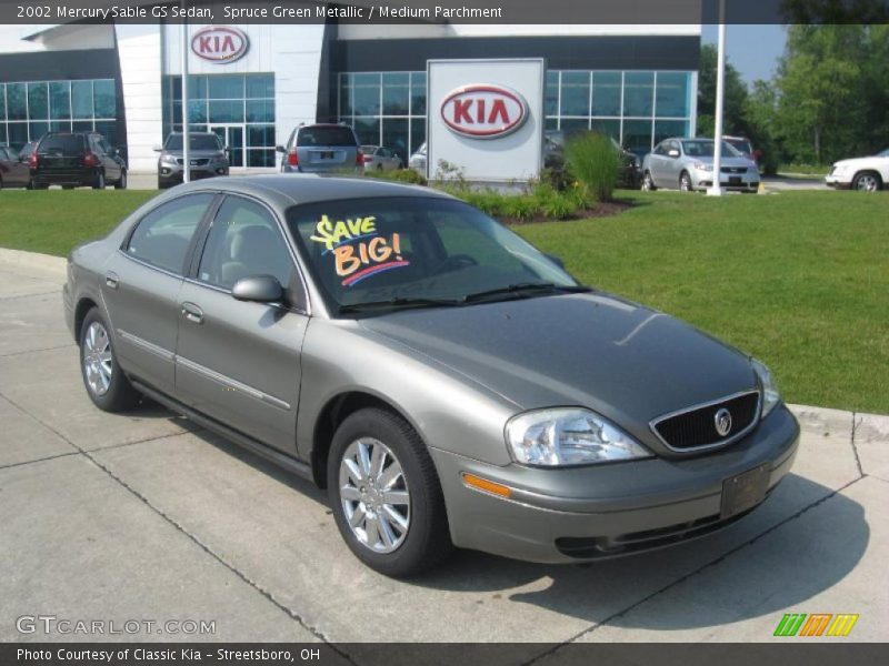 Spruce Green Metallic / Medium Parchment 2002 Mercury Sable GS Sedan