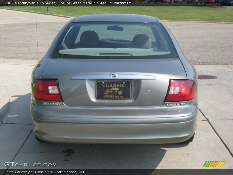 Spruce Green Metallic / Medium Parchment 2002 Mercury Sable GS Sedan