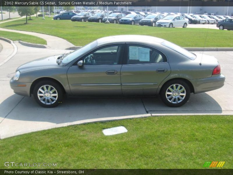 Spruce Green Metallic / Medium Parchment 2002 Mercury Sable GS Sedan