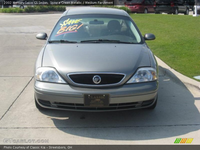 Spruce Green Metallic / Medium Parchment 2002 Mercury Sable GS Sedan
