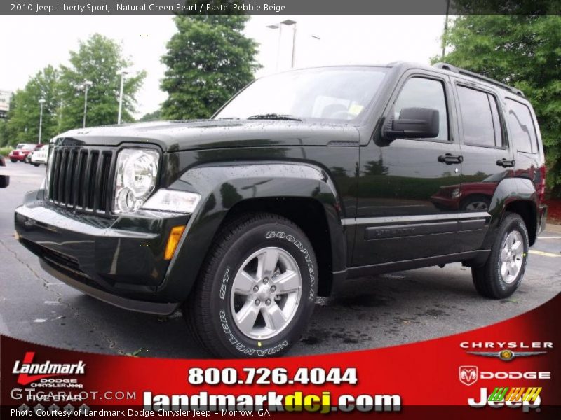 Natural Green Pearl / Pastel Pebble Beige 2010 Jeep Liberty Sport