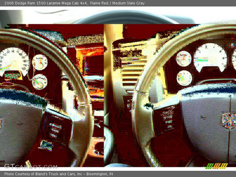 Flame Red / Medium Slate Gray 2006 Dodge Ram 1500 Laramie Mega Cab 4x4