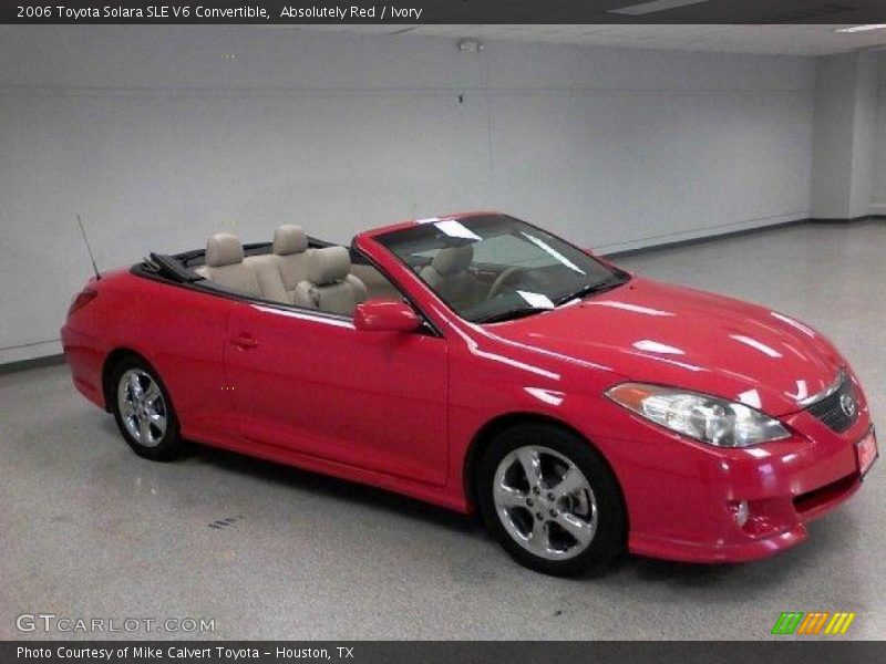 Absolutely Red / Ivory 2006 Toyota Solara SLE V6 Convertible