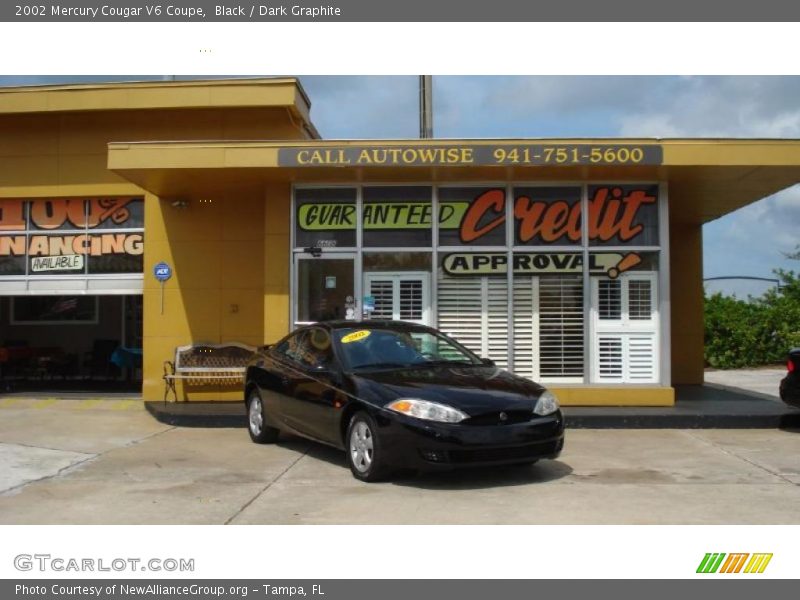 Black / Dark Graphite 2002 Mercury Cougar V6 Coupe