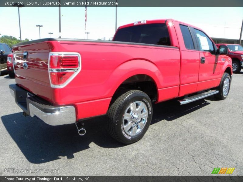 Vermillion Red / Medium Stone 2010 Ford F150 XLT SuperCab