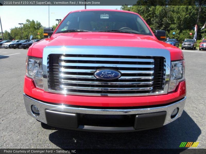 Vermillion Red / Medium Stone 2010 Ford F150 XLT SuperCab