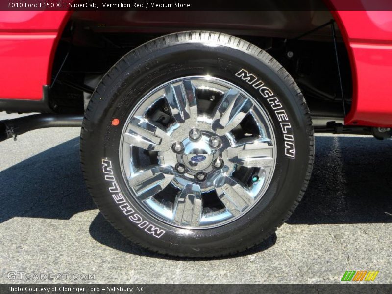 Vermillion Red / Medium Stone 2010 Ford F150 XLT SuperCab