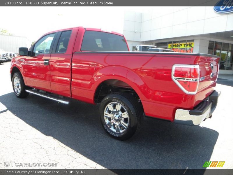 Vermillion Red / Medium Stone 2010 Ford F150 XLT SuperCab