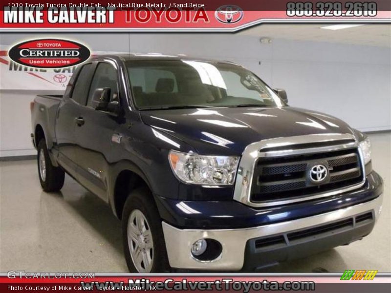 Nautical Blue Metallic / Sand Beige 2010 Toyota Tundra Double Cab