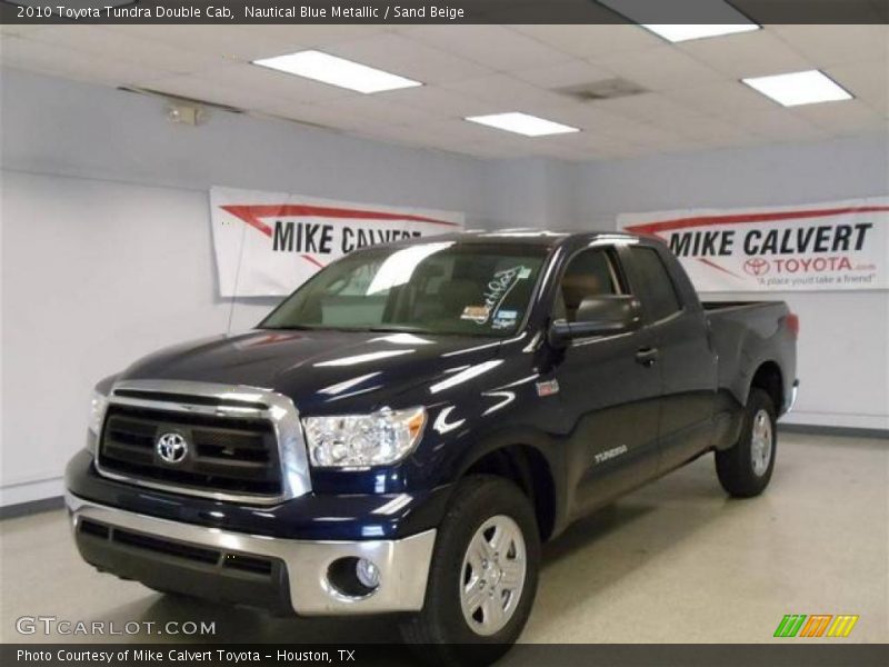 Nautical Blue Metallic / Sand Beige 2010 Toyota Tundra Double Cab