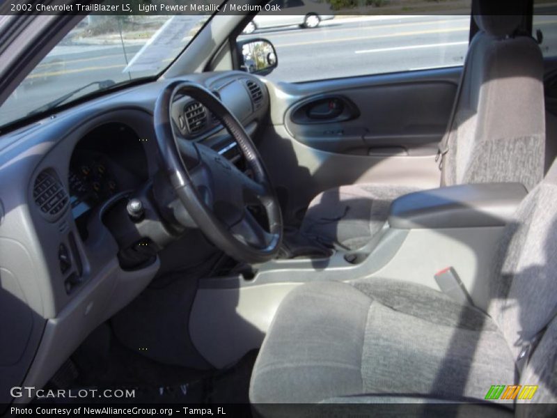 Light Pewter Metallic / Medium Oak 2002 Chevrolet TrailBlazer LS