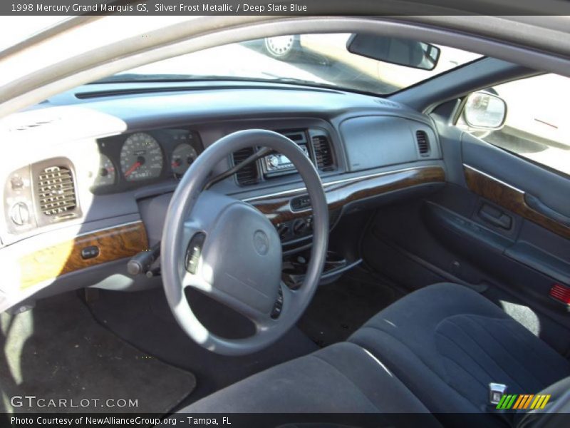 Silver Frost Metallic / Deep Slate Blue 1998 Mercury Grand Marquis GS