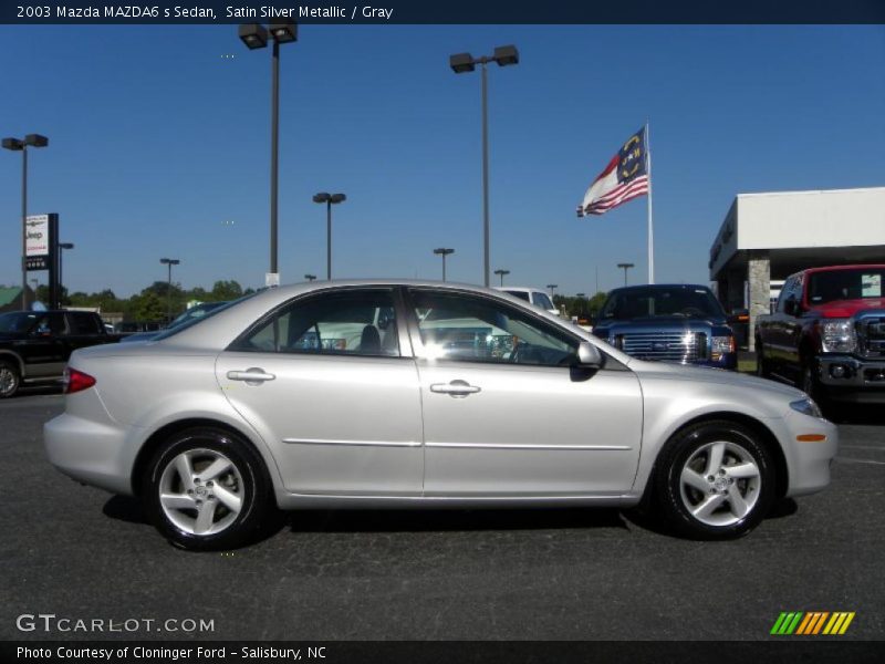 Satin Silver Metallic / Gray 2003 Mazda MAZDA6 s Sedan