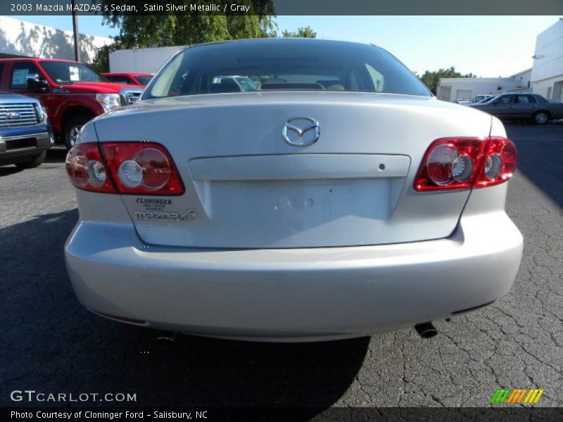 Satin Silver Metallic / Gray 2003 Mazda MAZDA6 s Sedan