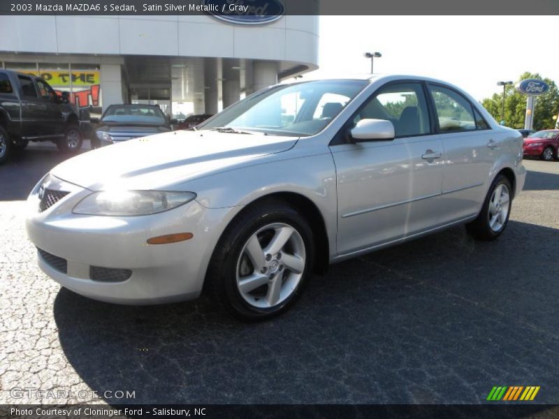Satin Silver Metallic / Gray 2003 Mazda MAZDA6 s Sedan