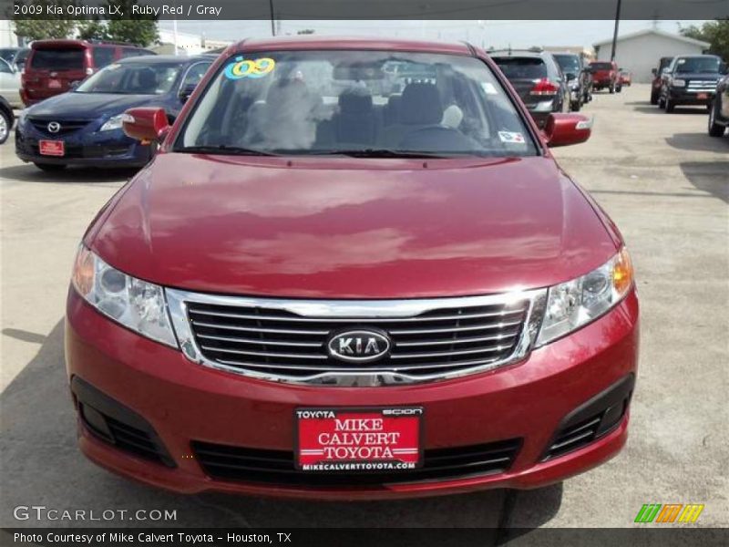 Ruby Red / Gray 2009 Kia Optima LX