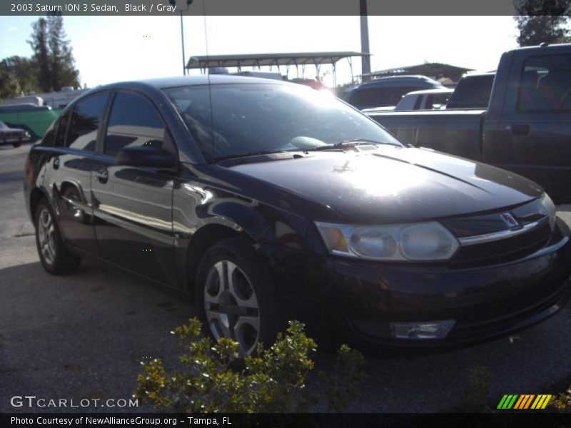 Black / Gray 2003 Saturn ION 3 Sedan