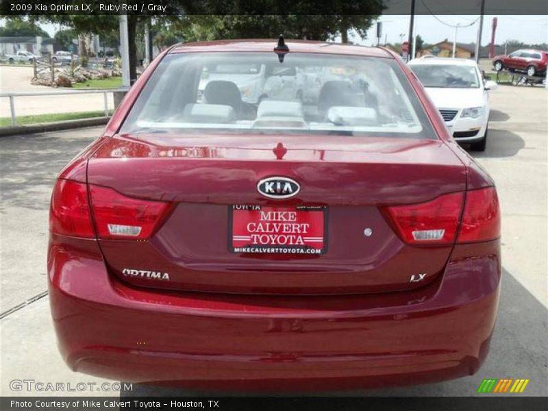Ruby Red / Gray 2009 Kia Optima LX