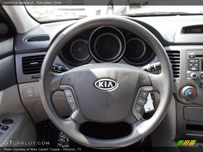 Ruby Red / Gray 2009 Kia Optima LX
