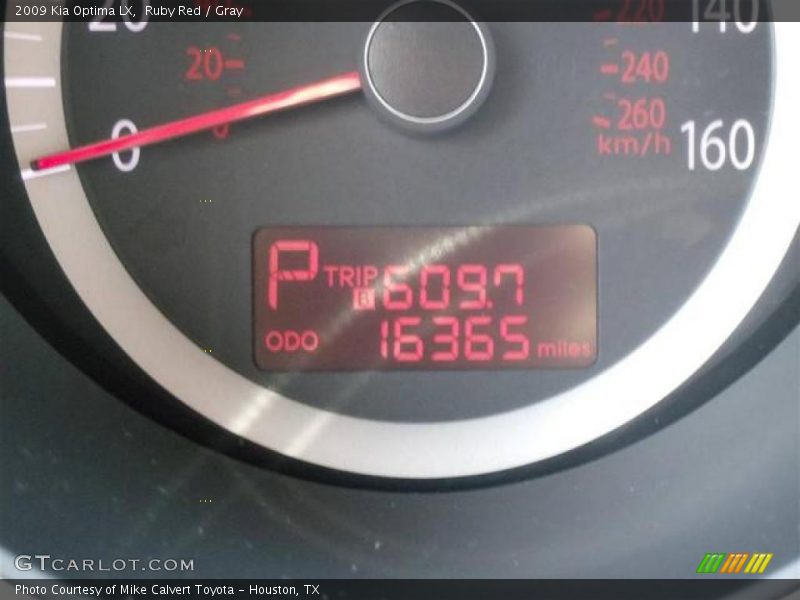 Ruby Red / Gray 2009 Kia Optima LX