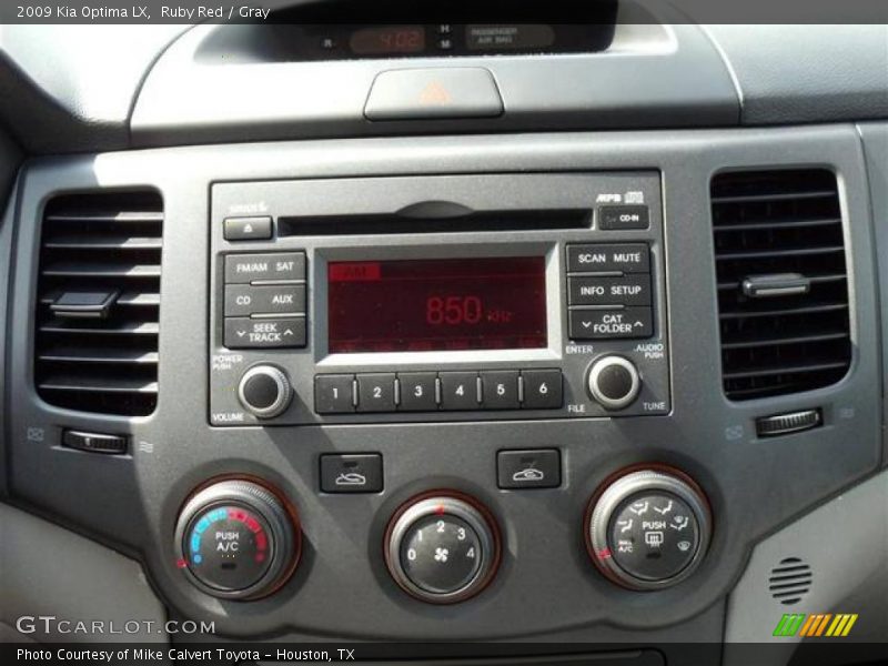 Ruby Red / Gray 2009 Kia Optima LX