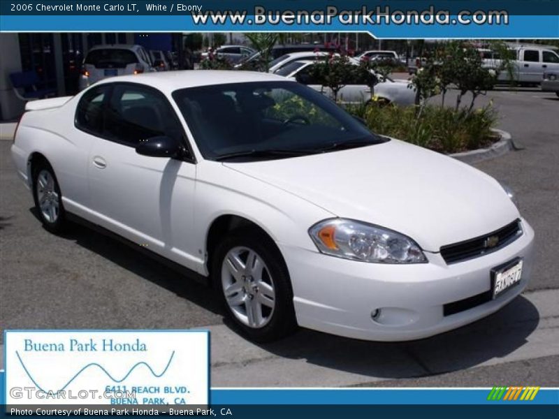 White / Ebony 2006 Chevrolet Monte Carlo LT