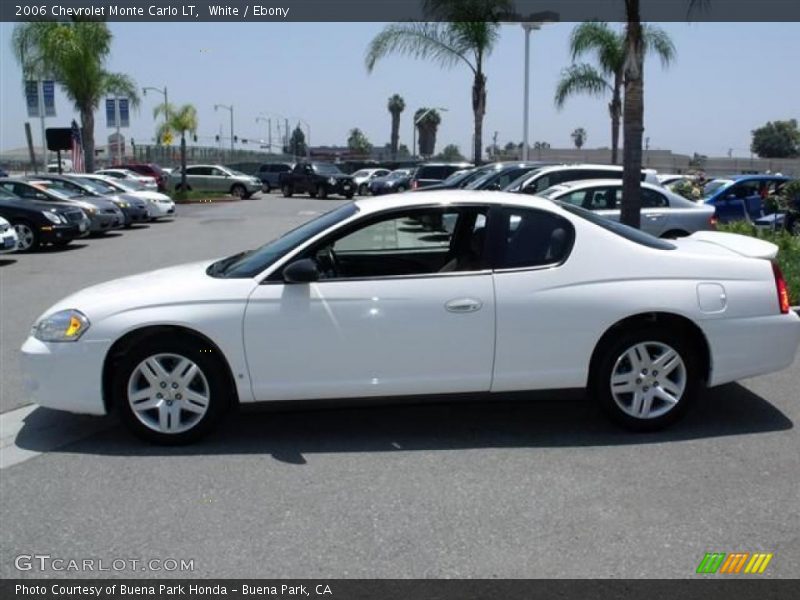 White / Ebony 2006 Chevrolet Monte Carlo LT
