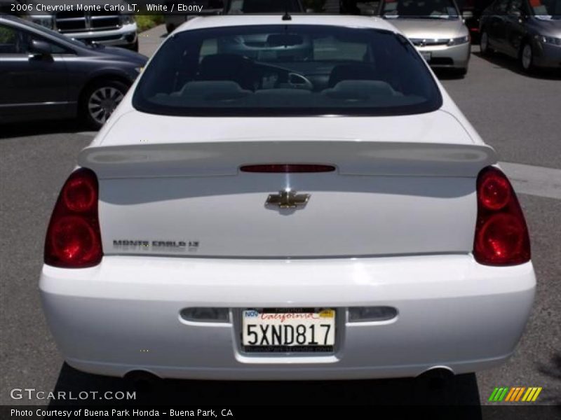White / Ebony 2006 Chevrolet Monte Carlo LT