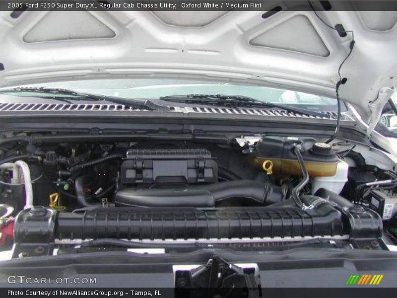 Oxford White / Medium Flint 2005 Ford F250 Super Duty XL Regular Cab Chassis Utility