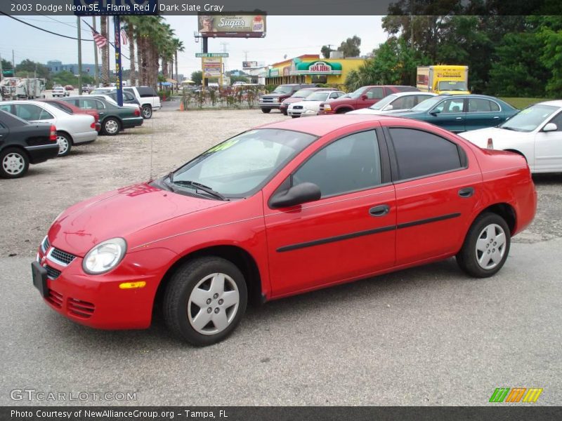 Flame Red / Dark Slate Gray 2003 Dodge Neon SE