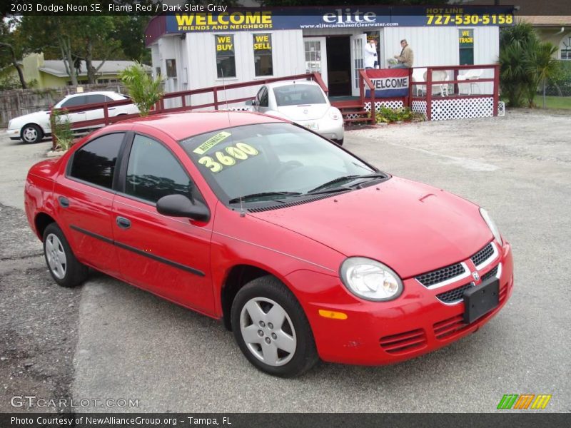 Flame Red / Dark Slate Gray 2003 Dodge Neon SE