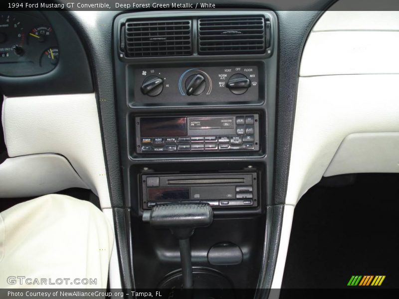 Deep Forest Green Metallic / White 1994 Ford Mustang GT Convertible